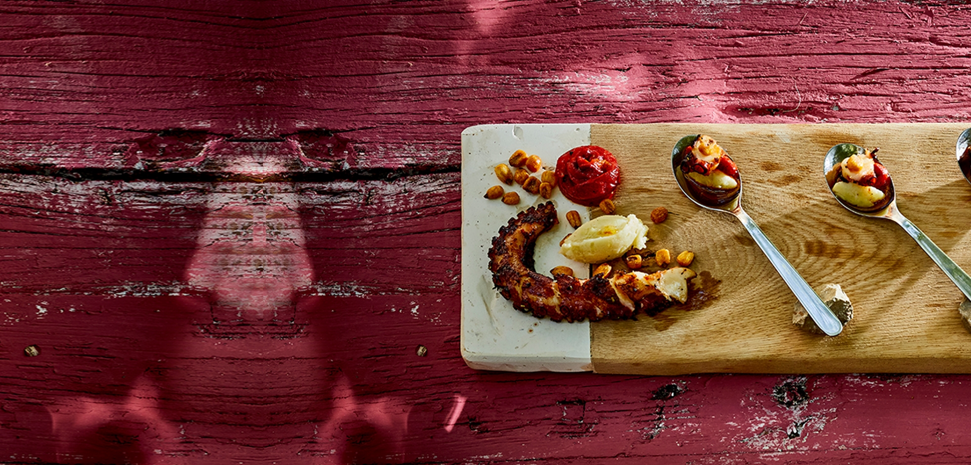 Lepel amuse met aardappelpuree - header